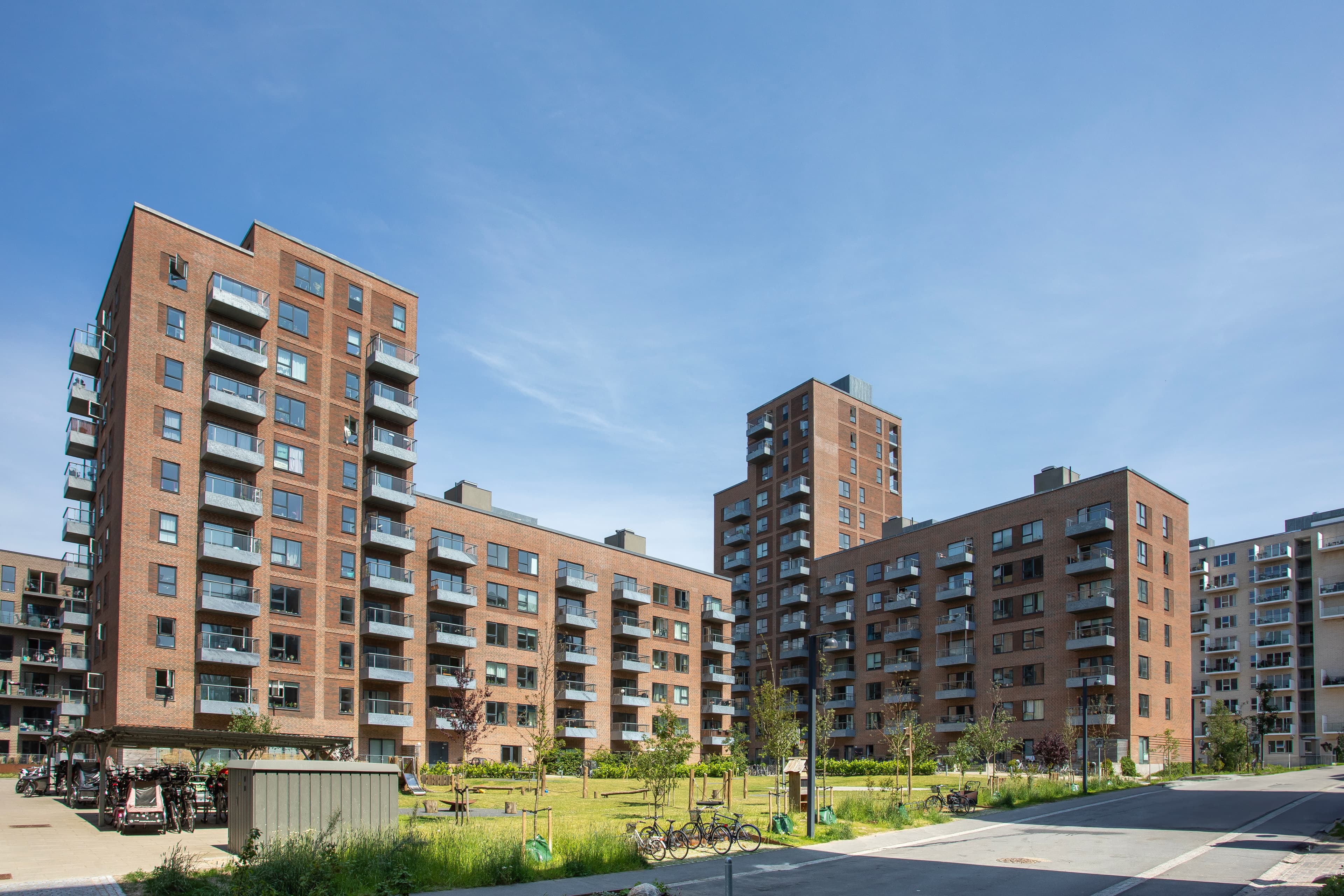 Elsehus eksteriør facade og gårdmiljø