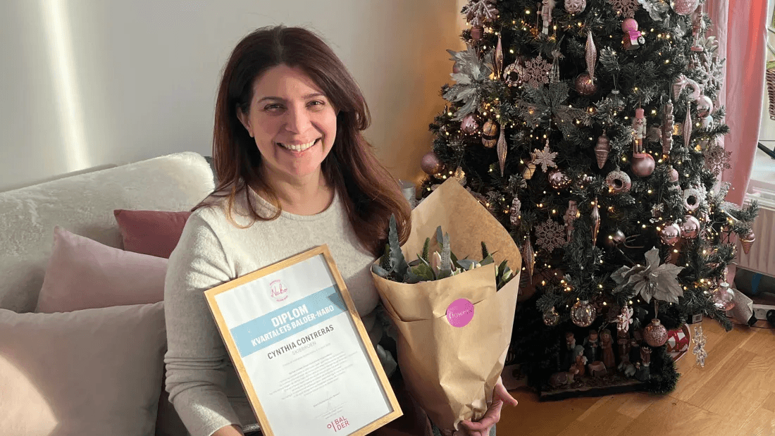 Balder Neighbor of the Quarter for Cynthia in her apartment at Skibbroen