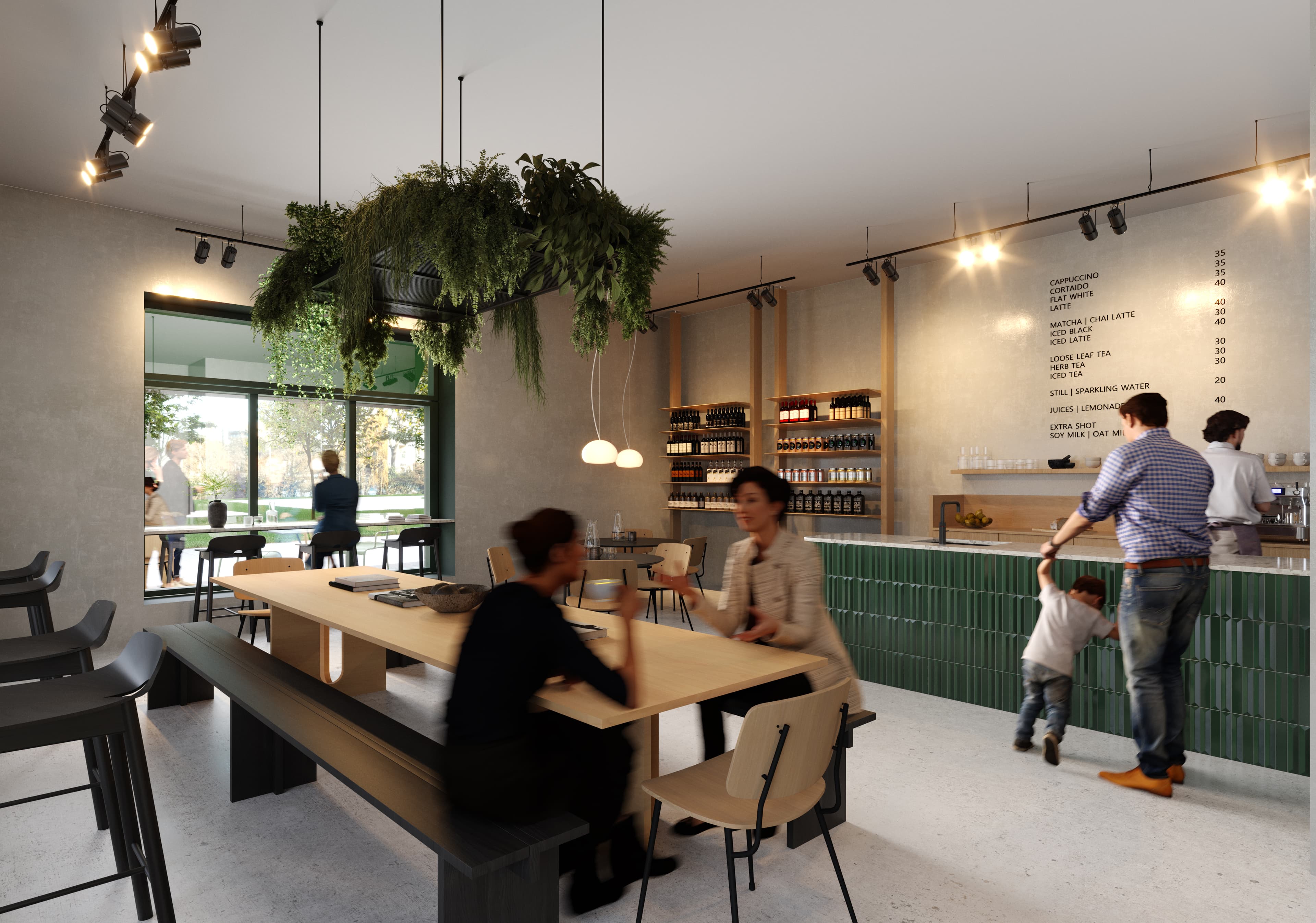 Visualisering af erhvervslejemål i ejendommen Fyrkanten i Høje Taastrup