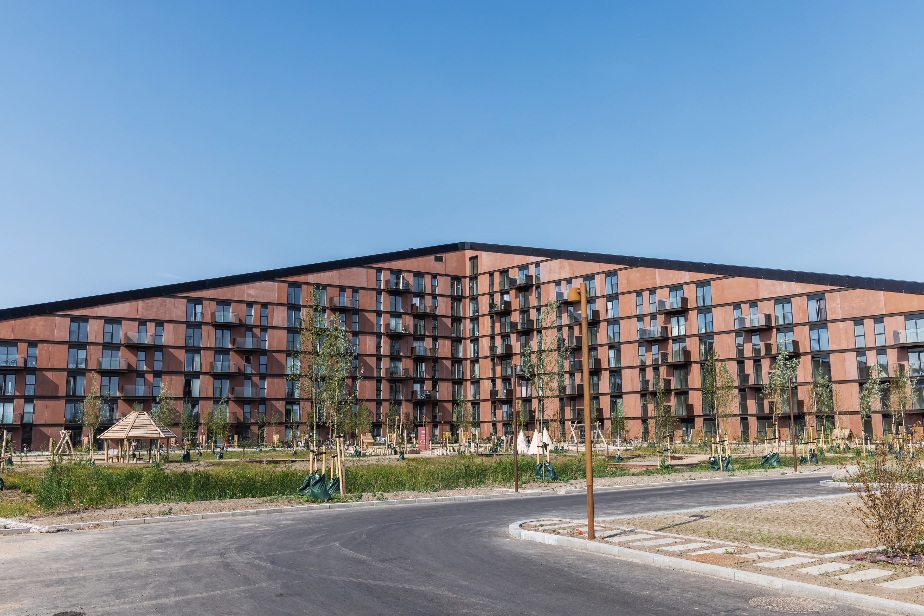 Gårdmiljø på ejendommen Green Hills i Solrød Syd