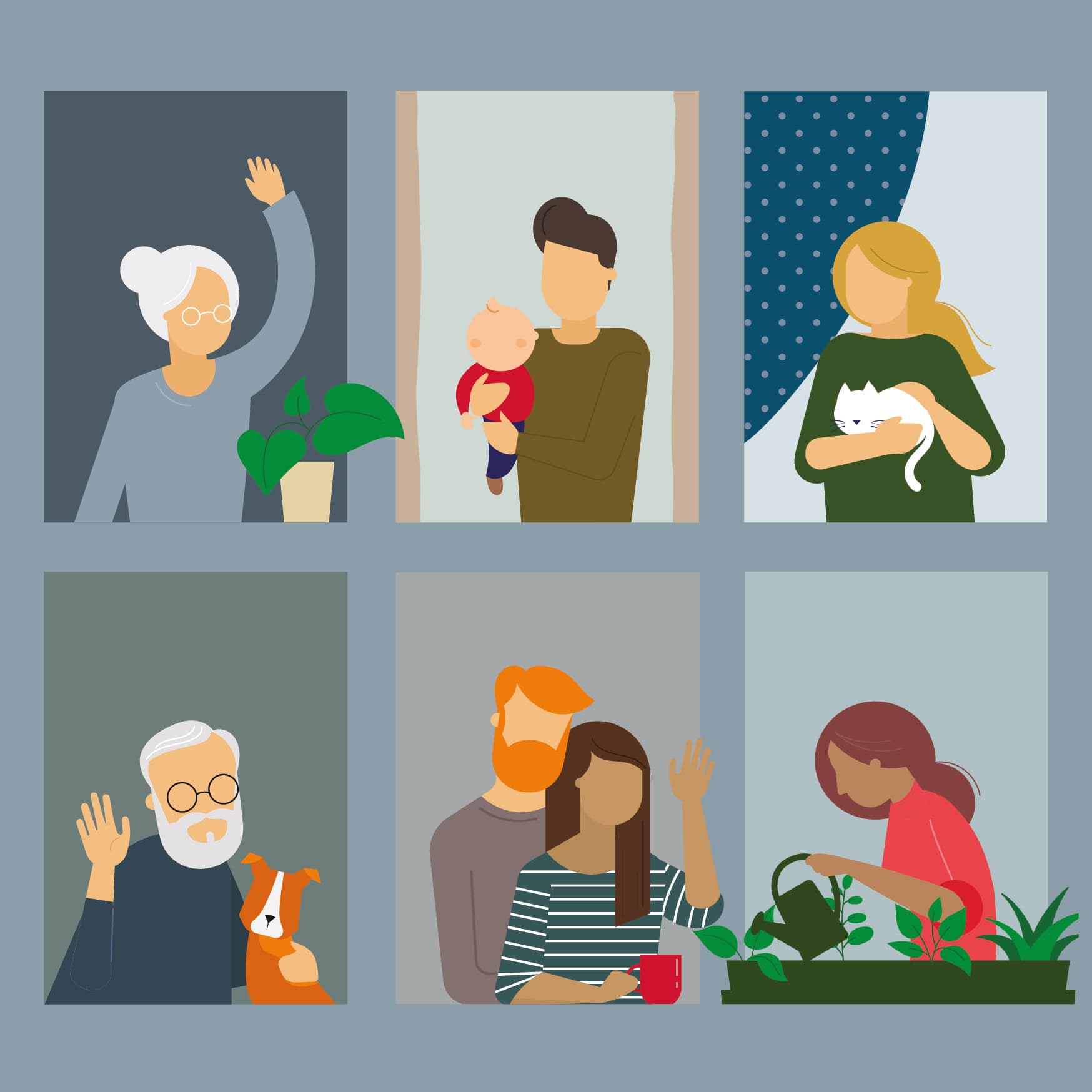 Illustration af naboer