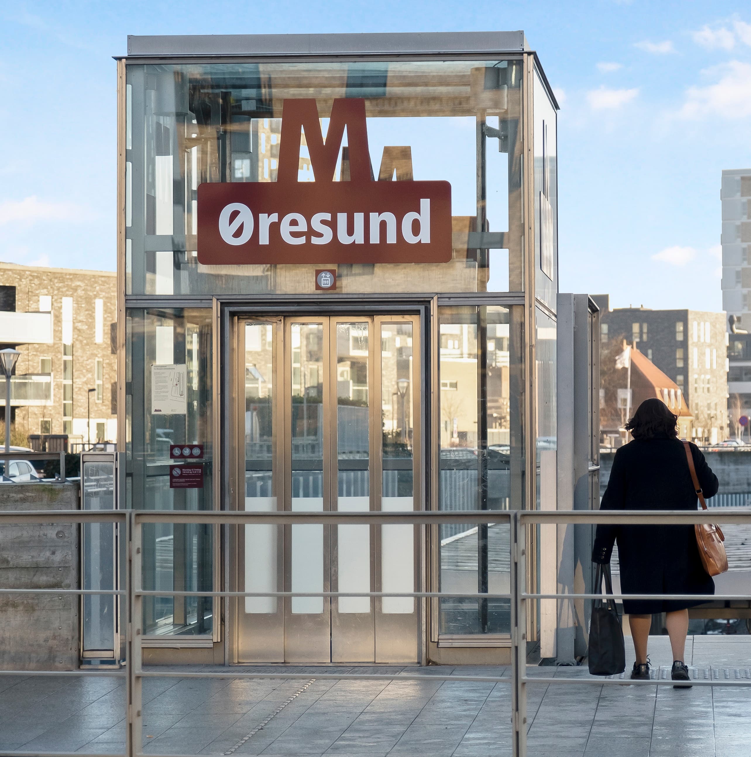 øresund metrostation med elevator
