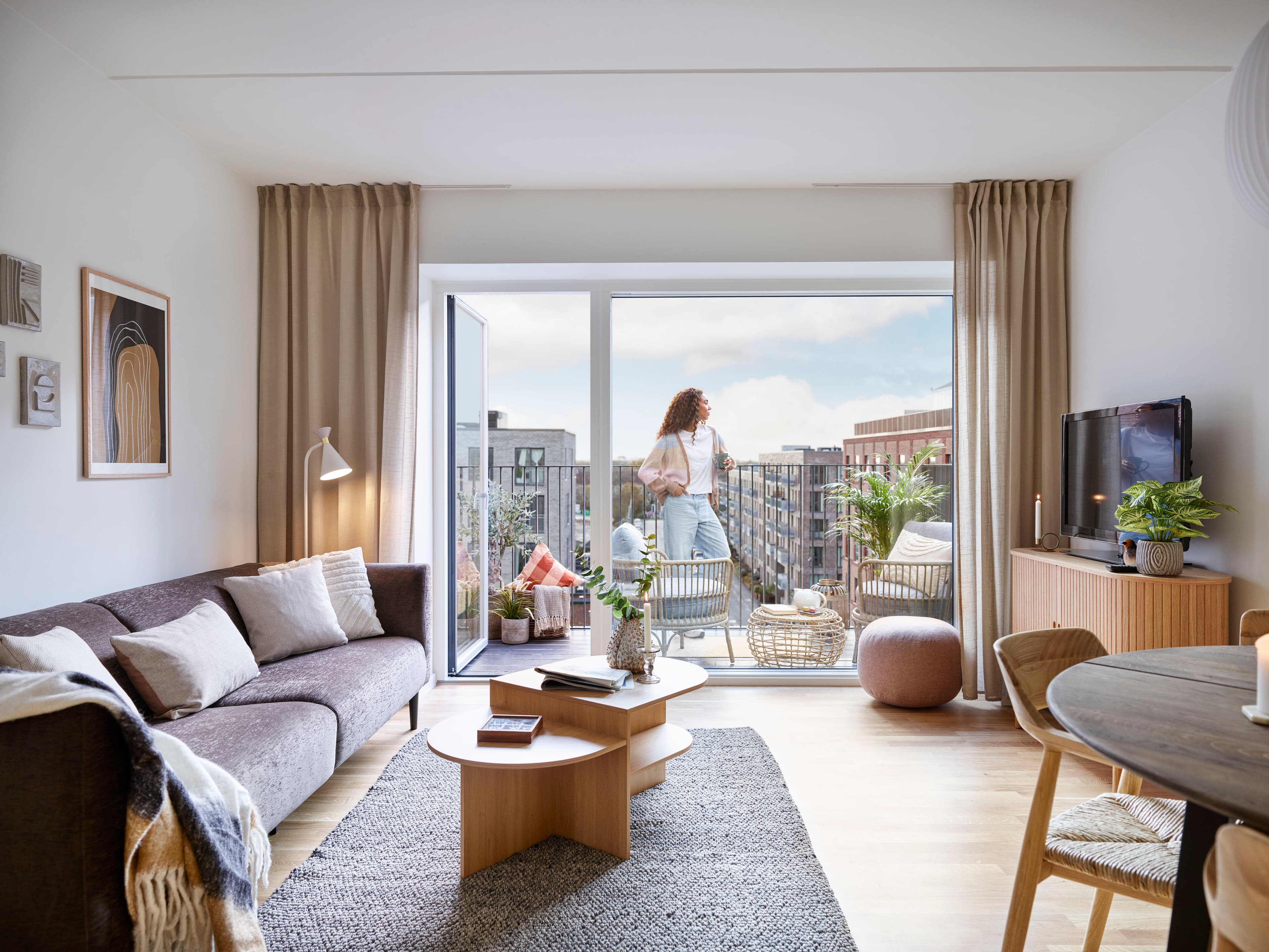 Vestvendt lejlighed med altan 2