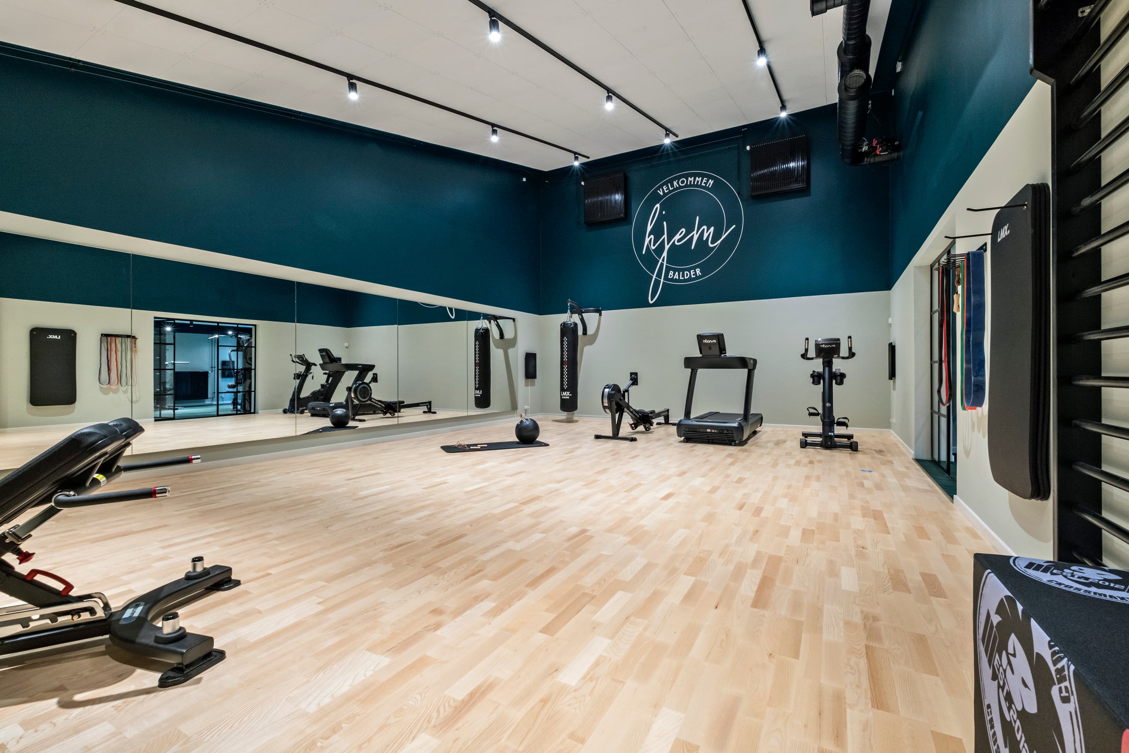 Moderne fitness-faciliteter i ejendommen Green Hills i Solrød