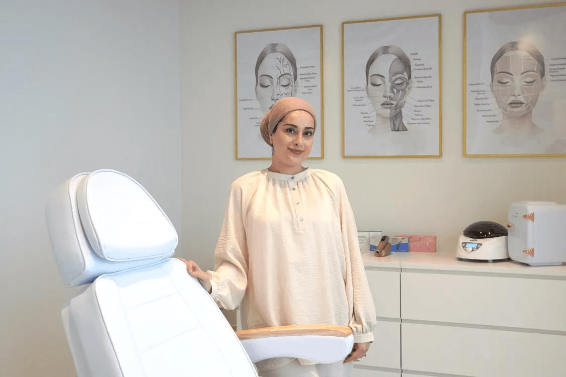 haee Ahmad in her clinic, Nordic Beauty Solutions, in the heart of Høje Taastrup.