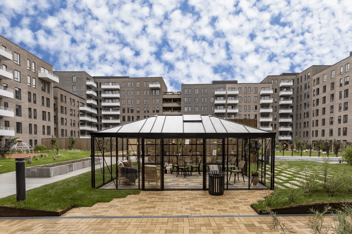 Det fælles væksthus på ejendommen Bastionen i Ørestad