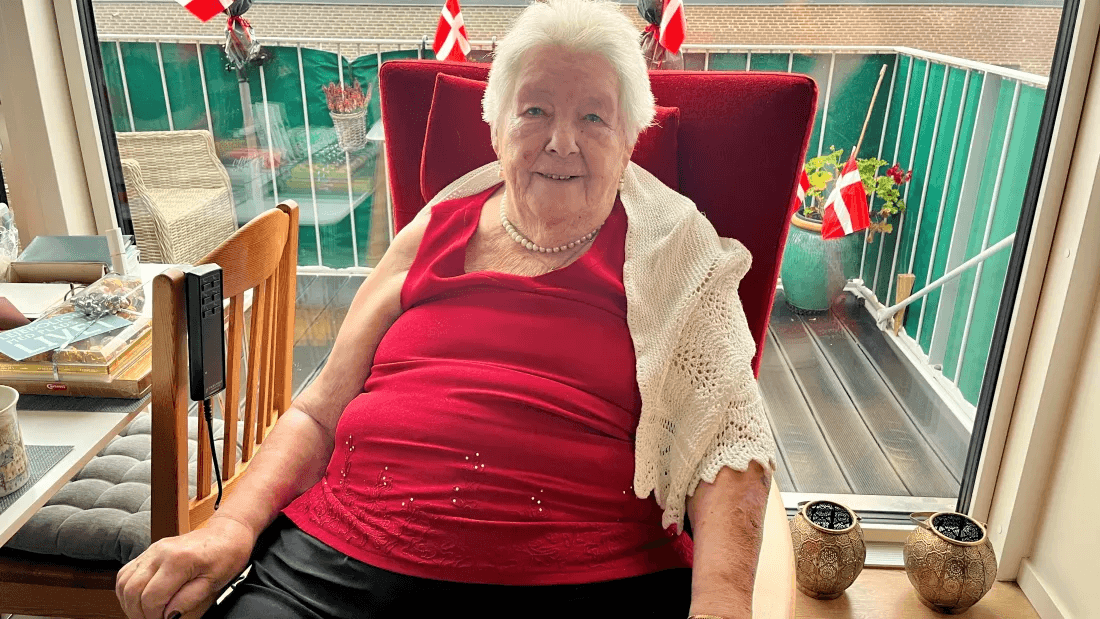 Balders ældste beboer Oda Nielsen fejrer sin 100-års fødselsdag.