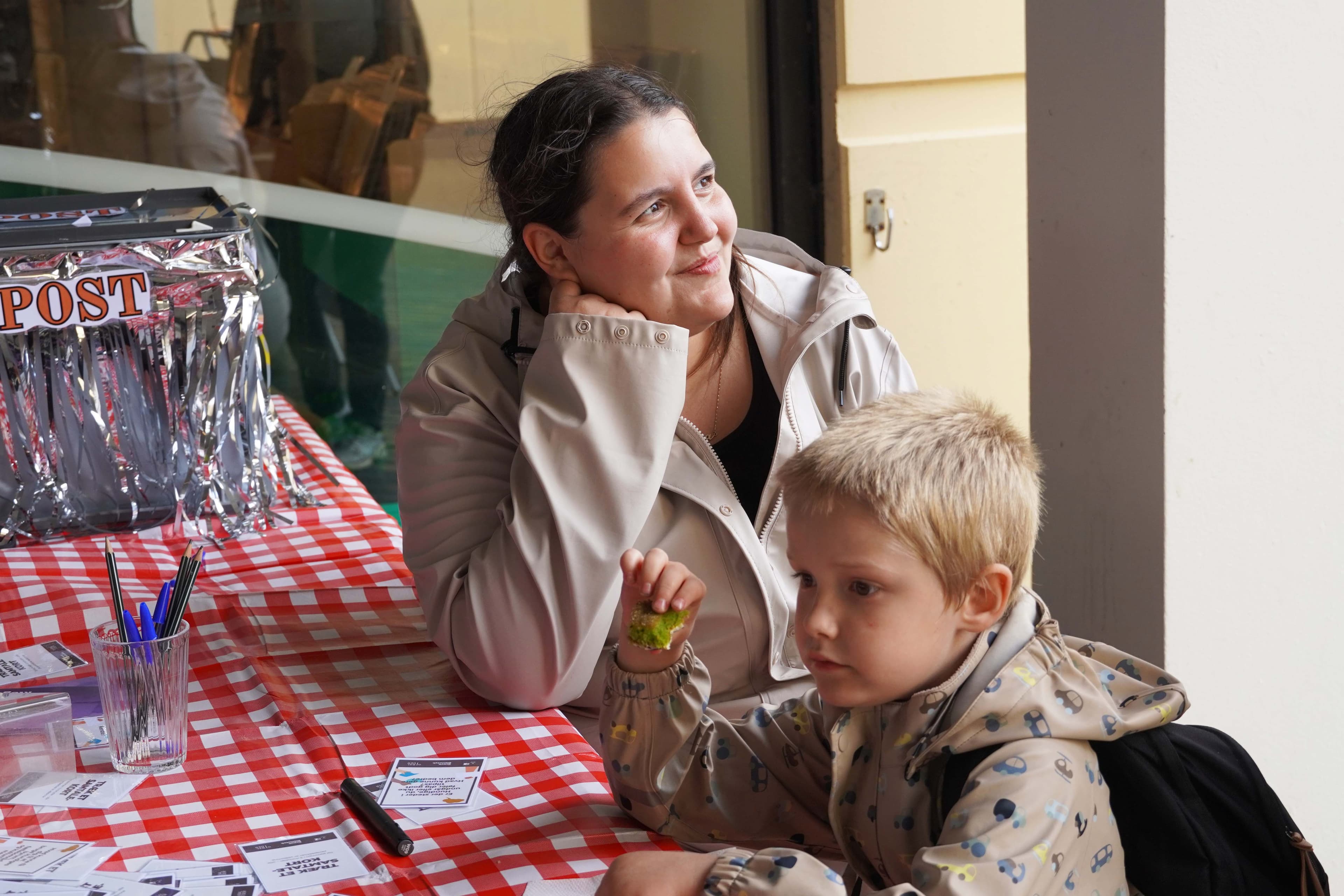 Balder resident Nadia visited the Dream Café with her son.